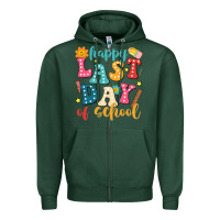 Sports Green happy last day of school Zipper Hoodie - JahusDesignShop