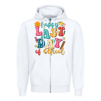 White happy last day of school Zipper Hoodie - JahusDesignShop