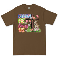 Cacao Oh how he loves us Easter Day Premium Tee - CowGirlArtShop