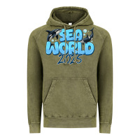 Vintage Olive Sea World 2025 Vintage Hoodie - CowhideDigitalArt