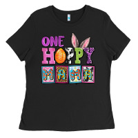Black Easter Day One hoppy mama Ladies Tee - OliviaCreatesArt