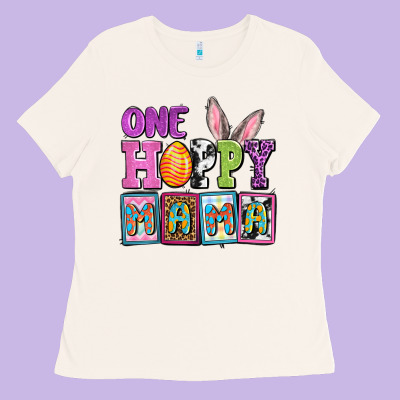 Easter Day One Hoppy Mama Ladies Tee Designed By Oliviacreatesart