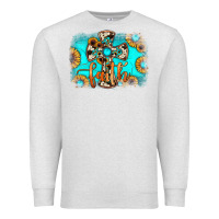 Oatmeal Heather faith cross Premium Sweatshirt - JahusDesignShop