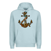 Blue Mist western anchor Premium Hoodie - RacoonDesign