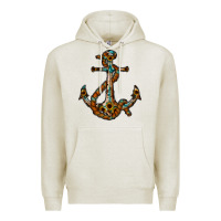 Oatmeal Heather western anchor Premium Hoodie - RacoonDesign