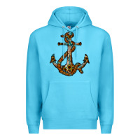 Ocean Blue western anchor Premium Hoodie - RacoonDesign