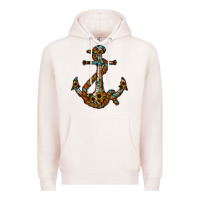 Pale Pink western anchor Premium Hoodie - RacoonDesign