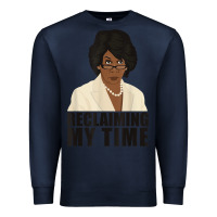 Navy maxine reclaiming my time funny political quote t shirt Premium Sweatshirt - baoMotion