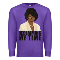 Purple maxine reclaiming my time funny political quote t shirt Premium Sweatshirt - baoMotion