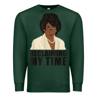 Sports Green maxine reclaiming my time funny political quote t shirt Premium Sweatshirt - baoMotion
