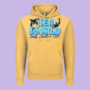 Sea World Family Adventure 2025 Vintage Hoodie Designed By Cowhidedigitalart