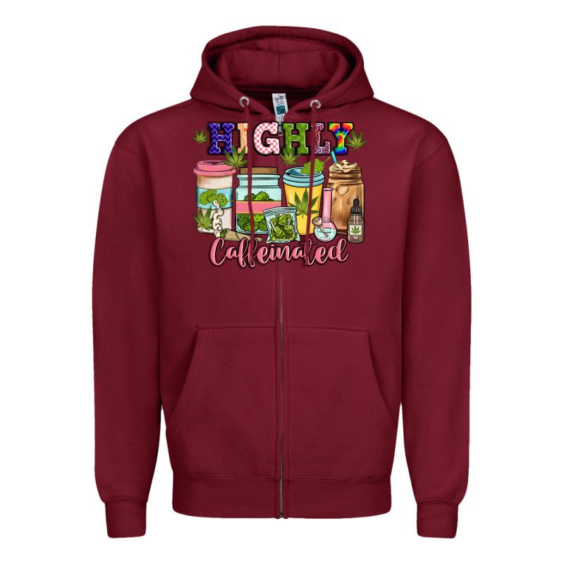 Highly Caffeinated Zipper Hoodie by JahusDesignShop | Teevron