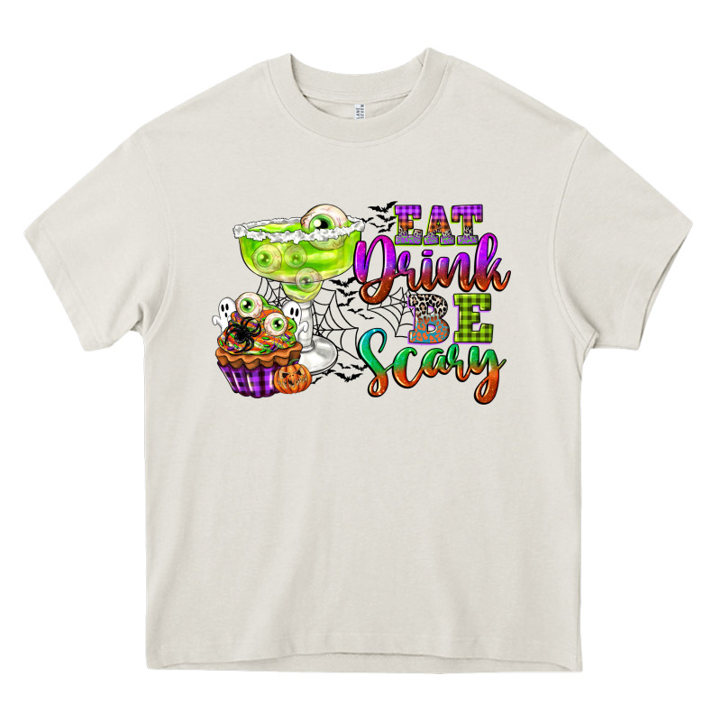 Eat Drink And Be Scary Heavy Core Tee by CowGirlArtShop | Teevron
