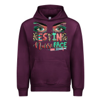 Mauve Wine resting nurse face Urban Hoodie - RanaPortraitStore