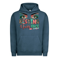 Pigment Midnight Navy resting nurse face Urban Hoodie - RanaPortraitStore