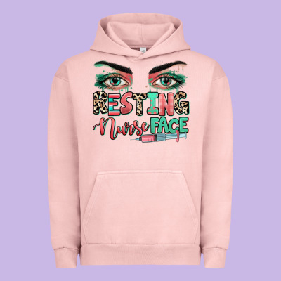 Resting Nurse Face Urban Hoodie Designed By Ranaportraitstore