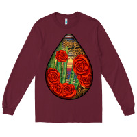 Burgundy mexican teardrop Long Sleeve Tee - BundleAndBundleShop