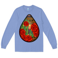 Colony Blue mexican teardrop Long Sleeve Tee - BundleAndBundleShop