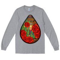 Heather Grey mexican teardrop Long Sleeve Tee - BundleAndBundleShop