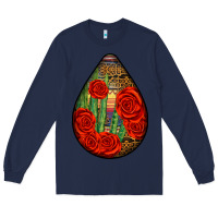 Navy mexican teardrop Long Sleeve Tee - BundleAndBundleShop