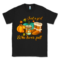 Black just a girl who loves fall Classic Tee - Jasminsmagicworld