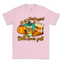 Bubblegum Pink just a girl who loves fall Classic Tee - Jasminsmagicworld