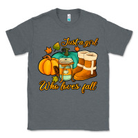 Charcoal Heather just a girl who loves fall Classic Tee - Jasminsmagicworld