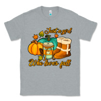 Heather Grey just a girl who loves fall Classic Tee - Jasminsmagicworld