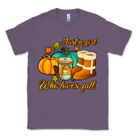 Lavender just a girl who loves fall Classic Tee - Jasminsmagicworld