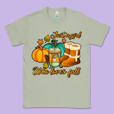 Just A Girl Who Loves Fall Classic Tee Designed By Jasminsmagicworld