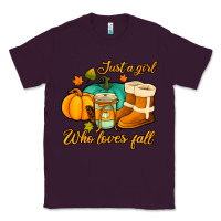 Plum just a girl who loves fall Classic Tee - Jasminsmagicworld
