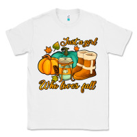White just a girl who loves fall Classic Tee - Jasminsmagicworld