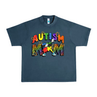 Midnight Navy Autism mom Urban Heavy Tee - FaDigitalArtStudio