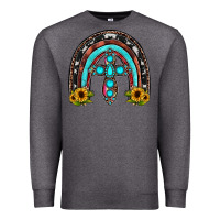 Charcoal Heather cross rainbow Premium Sweatshirt - JahusDesignShop