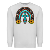 Dove Grey cross rainbow Premium Sweatshirt - JahusDesignShop