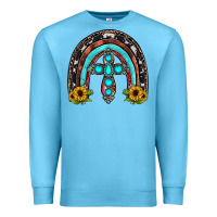 Ocean Blue cross rainbow Premium Sweatshirt - JahusDesignShop