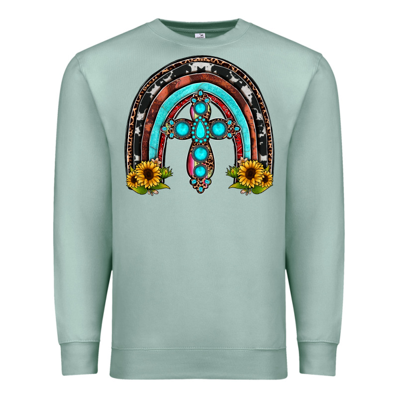 Cross Rainbow Premium Sweatshirt by JahusDesignShop | Teevron