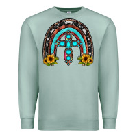 Seafoam cross rainbow Premium Sweatshirt - JahusDesignShop