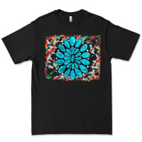 Black cowhide and serape gemstone background Premium Tee - RanaPortraitStore