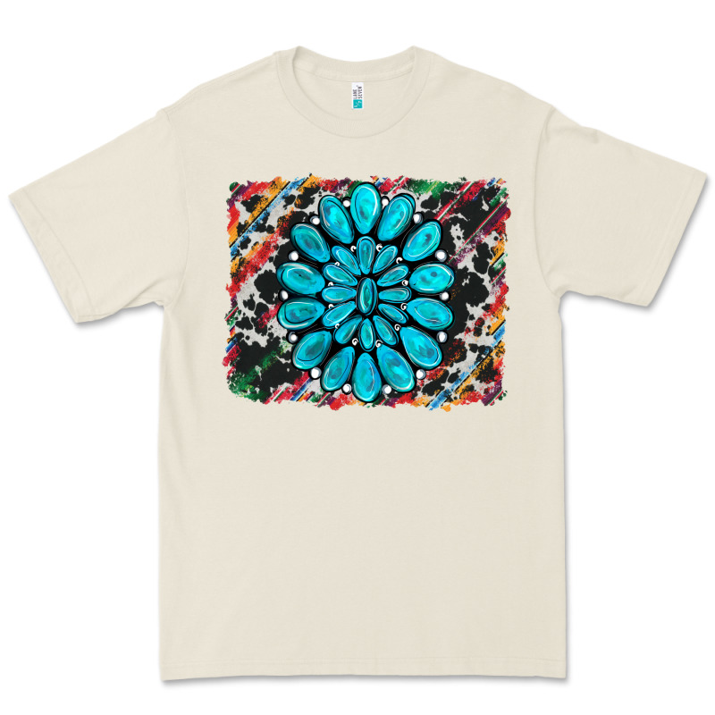Cowhide And Serape Gemstone Background Premium Tee by RanaPortraitStore | Teevron