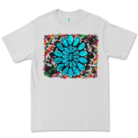 Dove Grey cowhide and serape gemstone background Premium Tee - RanaPortraitStore