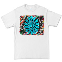 White cowhide and serape gemstone background Premium Tee - RanaPortraitStore