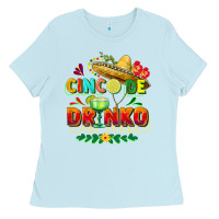 Baby Blue Cinco de drinko Ladies Tee - FaDigitalArtStudio