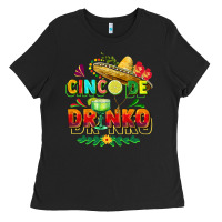 Black Cinco de drinko Ladies Tee - FaDigitalArtStudio