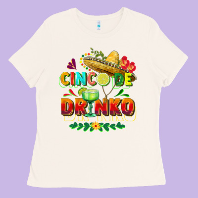 Cinco De Drinko Ladies Tee Designed By Fadigitalartstudio