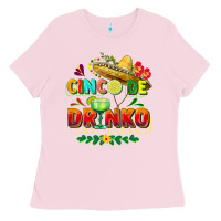 Bubblegum Pink Cinco de drinko Ladies Tee - FaDigitalArtStudio