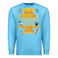 Ocean Blue crushs your enemies merch Premium Sweatshirt - baoMotion