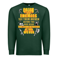 Sports Green crushs your enemies merch Premium Sweatshirt - baoMotion