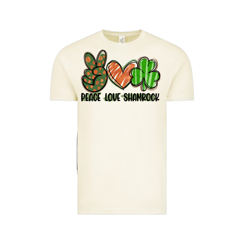 Peace Love Shamrock Vintage Tee by FaDigitalArtStudio | Teevron