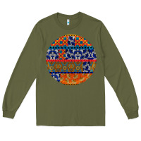 Army Green african fabric pattern round earrings Long Sleeve Tee - BundleAndBundleShop